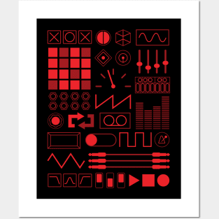 Electronic Musician Synth, Sampler and Drum Machine Controls Posters and Art